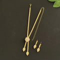 A three piece jewelry set with exquisite patterns and stunning necklaces and earrings, perfect for parties and banquets